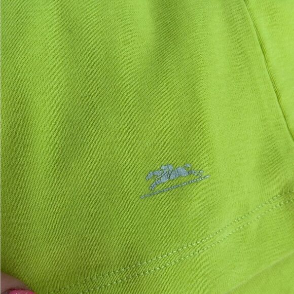 Longchamp Paris Chartreuse Green V Neck 3/4 Sleeve Casual Basic Top - Picture 7 of 7